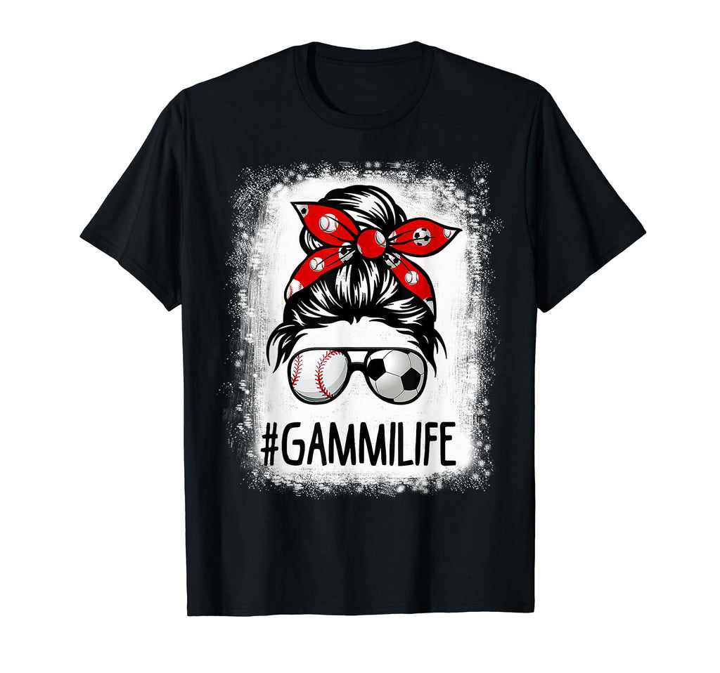 Bleached Gammi Life Soccer Messy Bun T-Shirt - Novelty Apparel Men Women - T-Shirt, Sweatshirt, Hoodie
