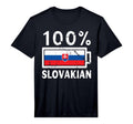Slovakia Flag 100 Slovakian Battery T-Shirt - Fun Novelty Design Unisex - T-Shirt, Sweatshirt, Hoodie