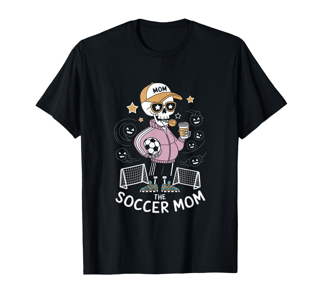 Soccer Mom Skeletton Halloween Soccer T-Shirt - Graphic Print Men Women - T-Shirt, Sweatshirt, Hoodie