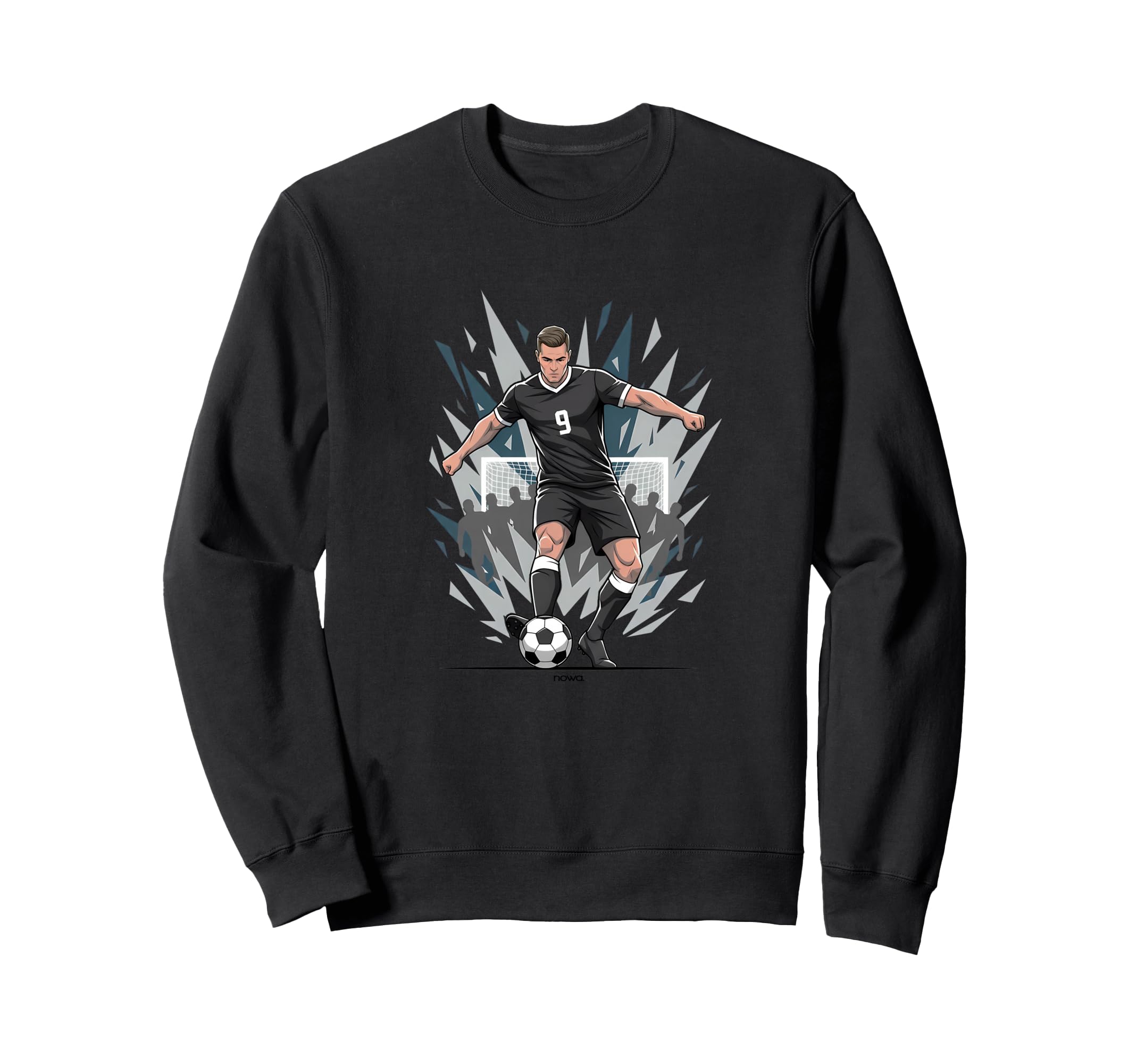 Football Soccer Striker Scoring Sweatshirt - Aesthetic Graphic for Adults - T-Shirt, Sweatshirt, Hoodie