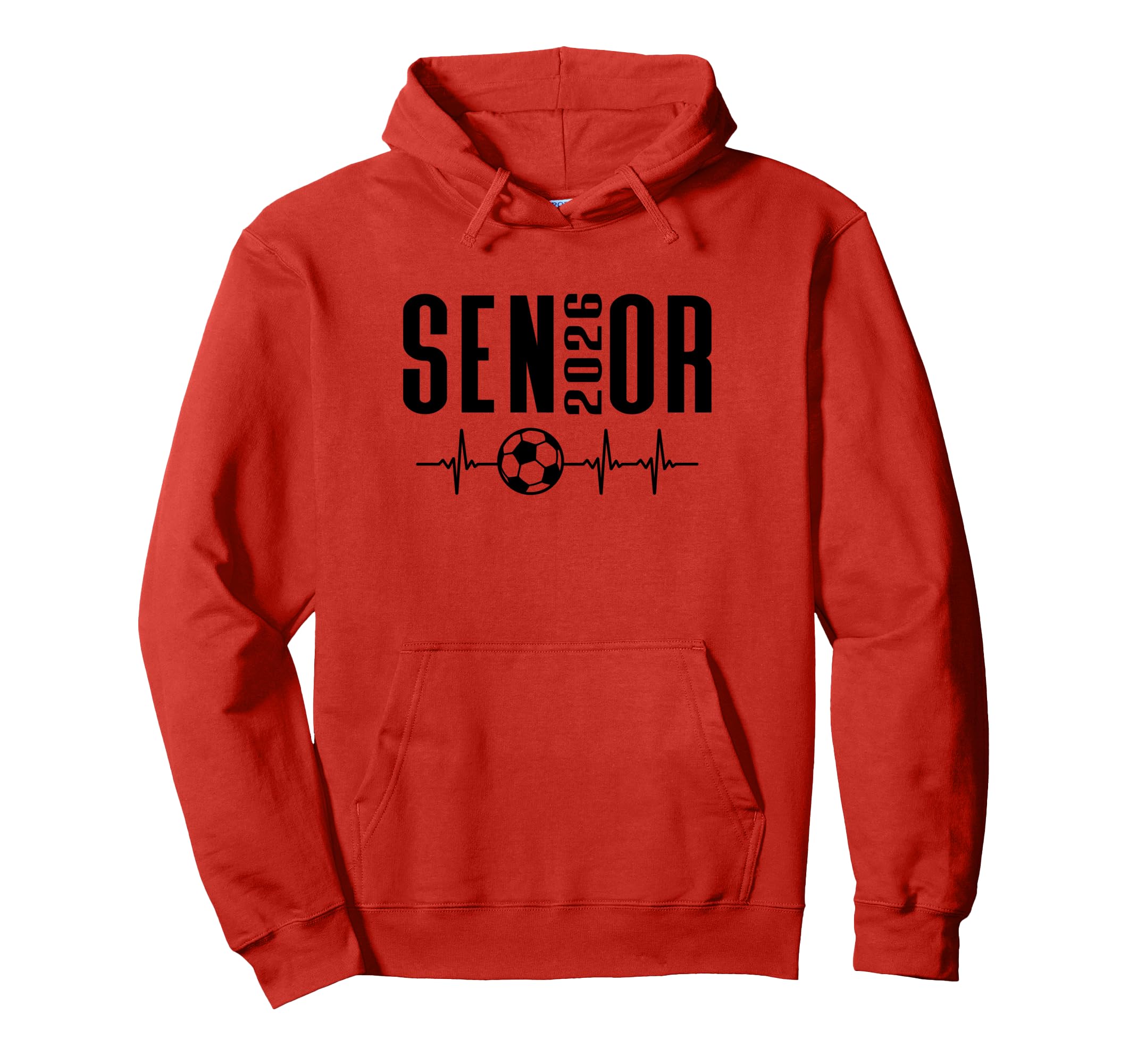 Senior 2026 Soccer Heartbeat Class 26 Hoodie - Graphic Print Unisex - T-Shirt, Sweatshirt, Hoodie