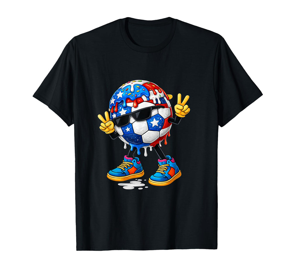 Funny Ice Cream Drip Soccer T-Shirt - Minimalist Print for Adults - T-Shirt, Sweatshirt, Hoodie