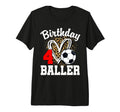 4Th Birthday Baller 4 Year Old Birthday T-Shirt - Aesthetic Graphic Unisex - T-Shirt, Sweatshirt, Hoodie