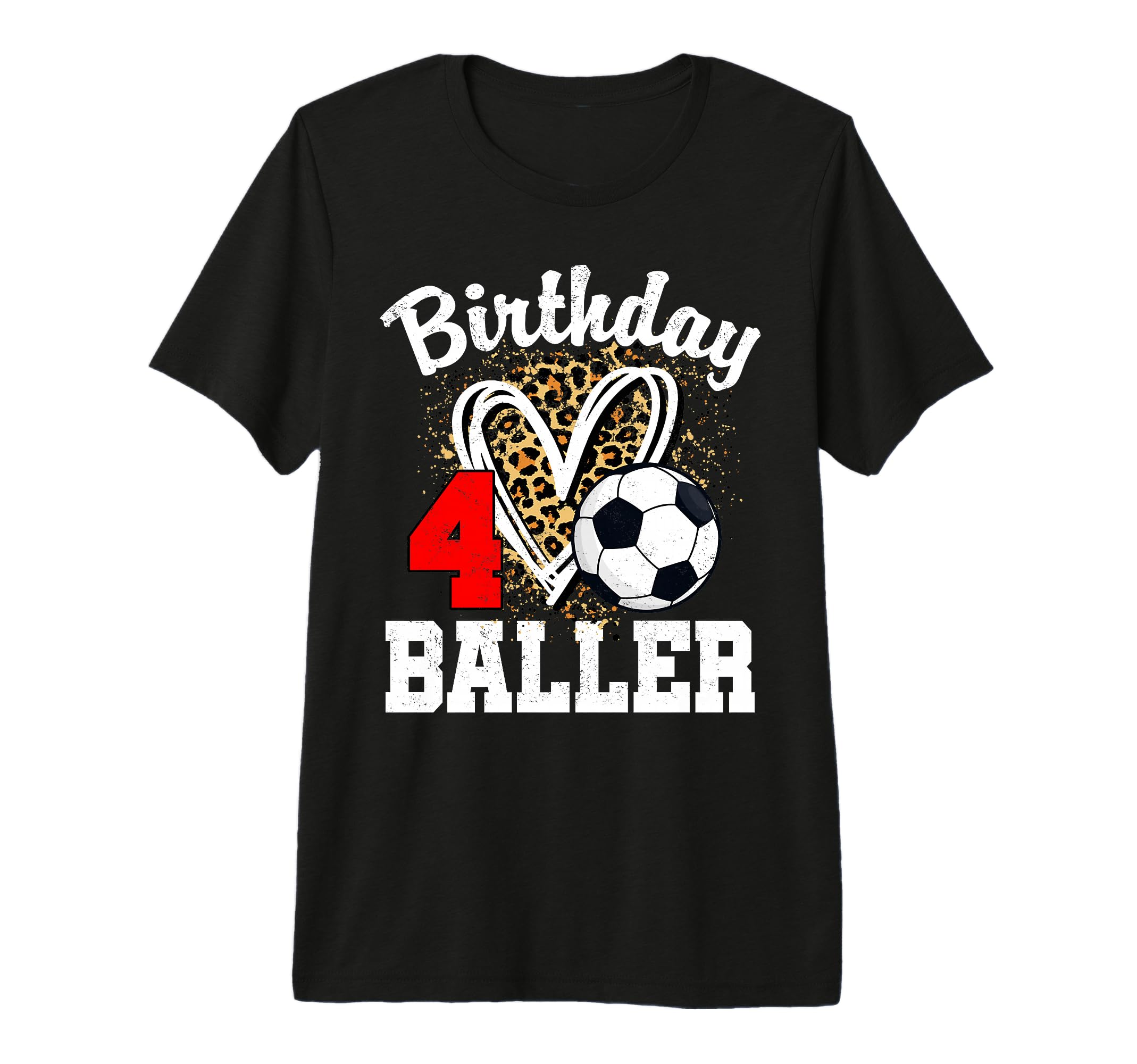 4Th Birthday Baller 4 Year Old Birthday T-Shirt - Aesthetic Graphic Unisex - T-Shirt, Sweatshirt, Hoodie