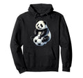 Panda Soccer Player Animal Fan Art Hoodie - Casual Everyday Wear Unisex - T-Shirt, Sweatshirt, Hoodie