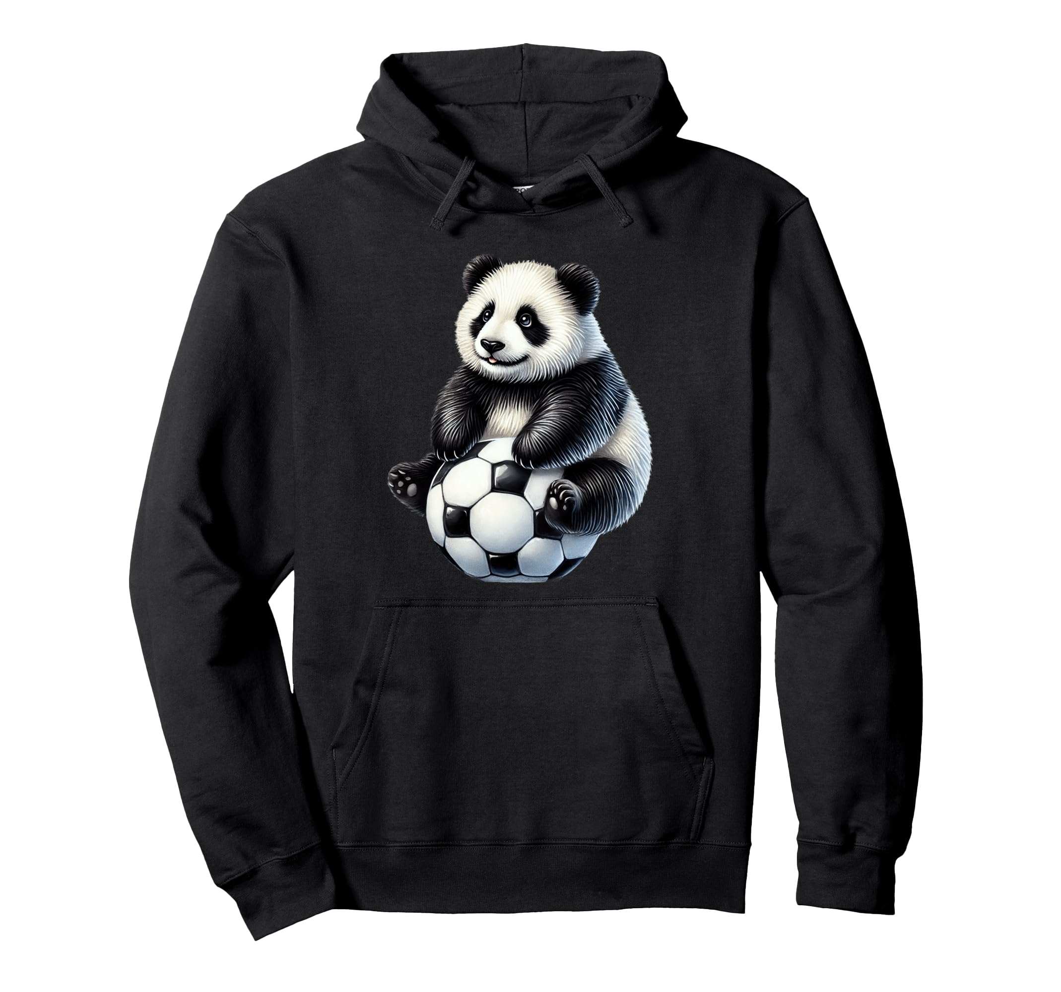Panda Soccer Player Animal Fan Art Hoodie - Casual Everyday Wear Unisex - T-Shirt, Sweatshirt, Hoodie