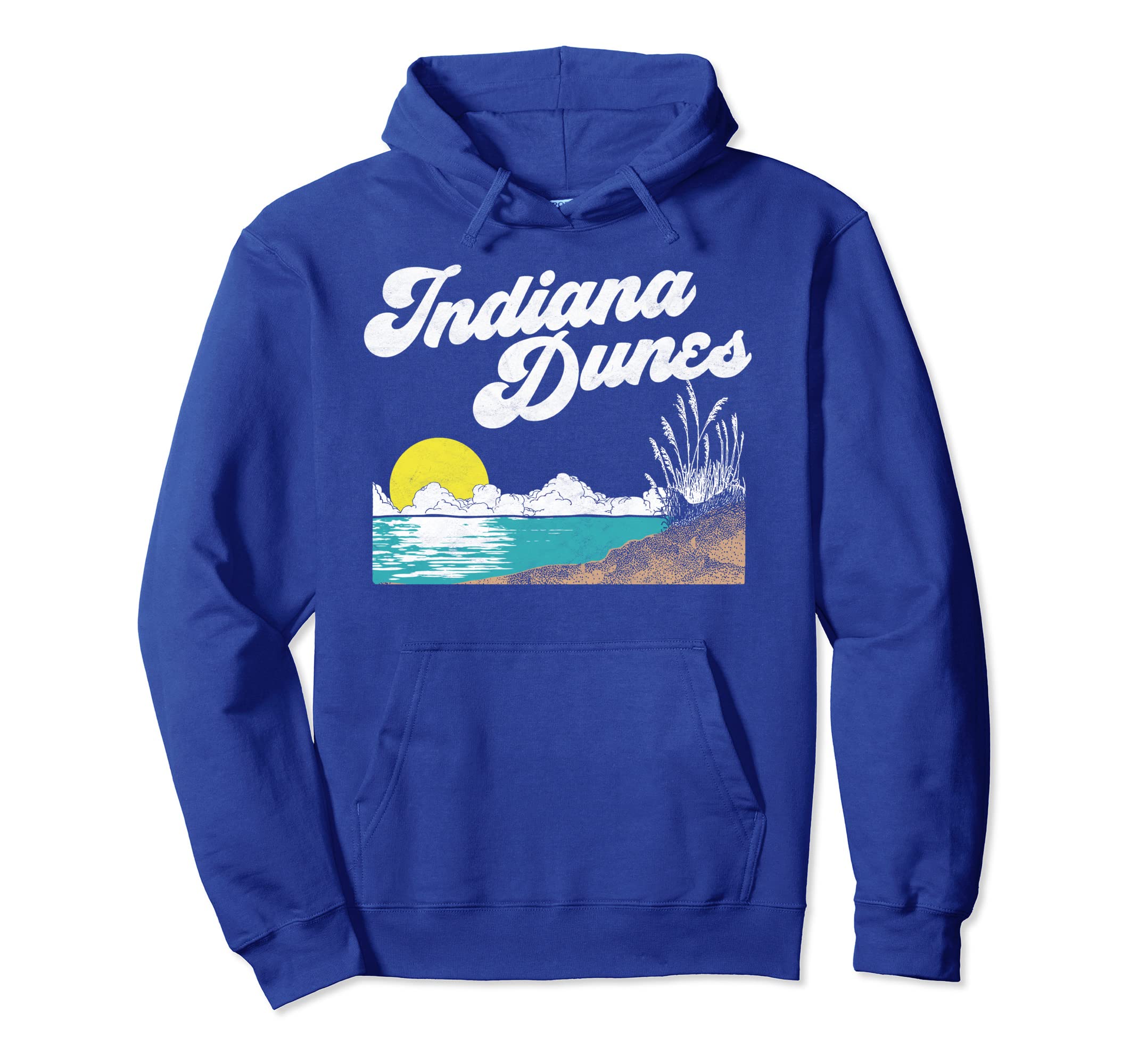 Indiana Dunes National Park 80S Hoodie - Minimalist Print for Adults - T-Shirt, Sweatshirt, Hoodie