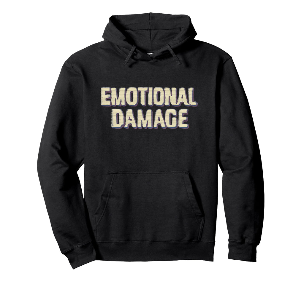 Emotional Damage Glitch Aesthetic Hoodie - Aesthetic Graphic Men Women - T-Shirt, Sweatshirt, Hoodie