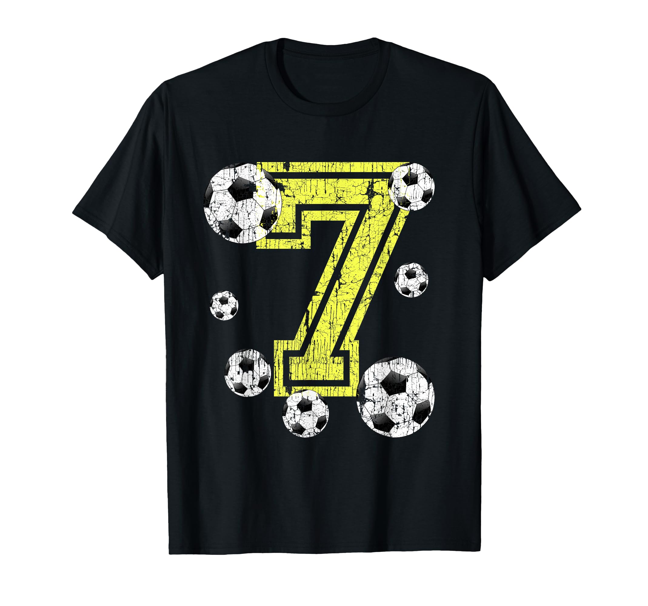 7Th Birthday Number 7 Soccer Fan Or T-Shirt - Casual Everyday Wear Unisex - T-Shirt, Sweatshirt, Hoodie