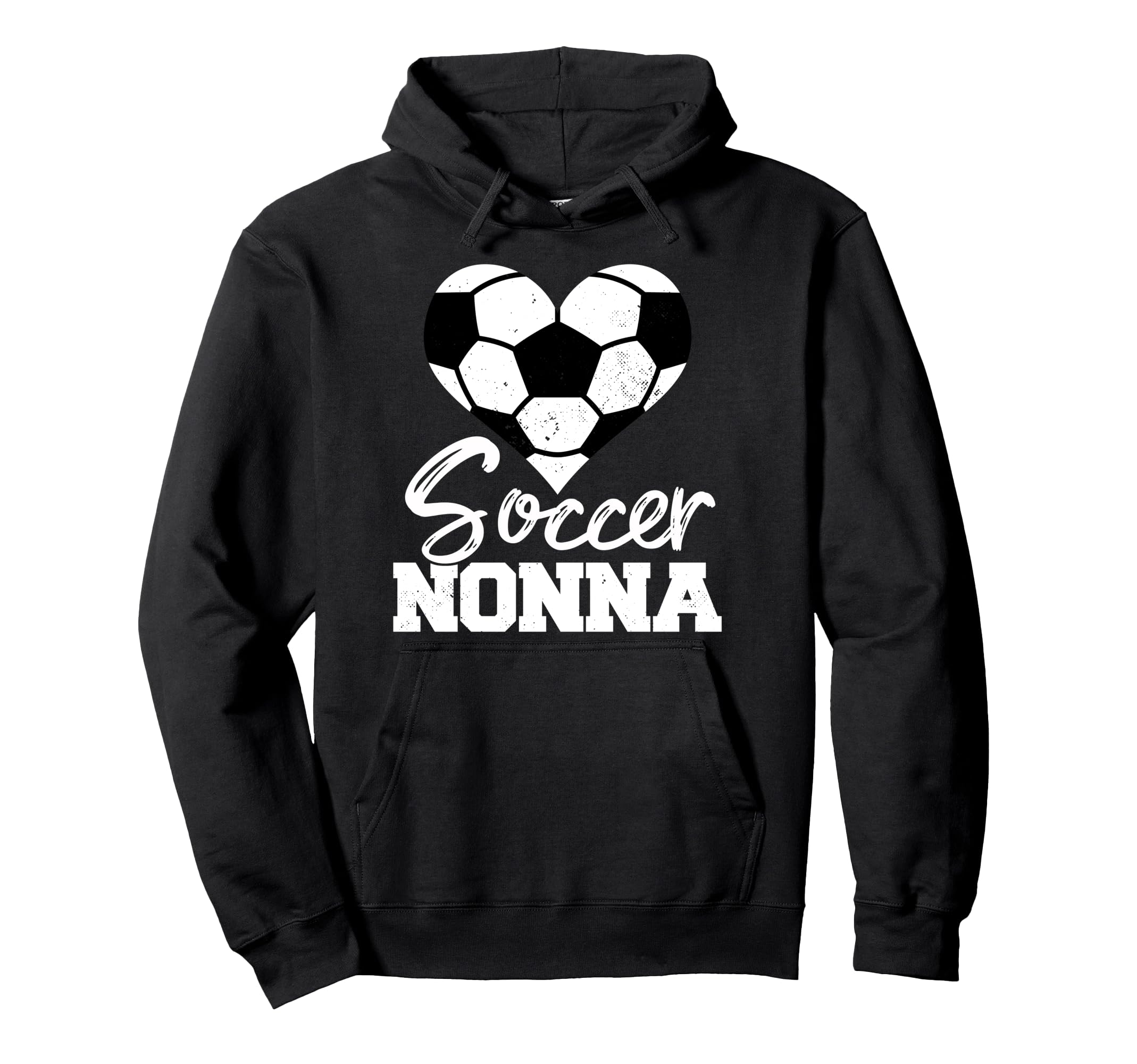 Soccer Nonna Heart Funny Heartfelt Love Hoodie - Unique Graphic Unisex - T-Shirt, Sweatshirt, Hoodie