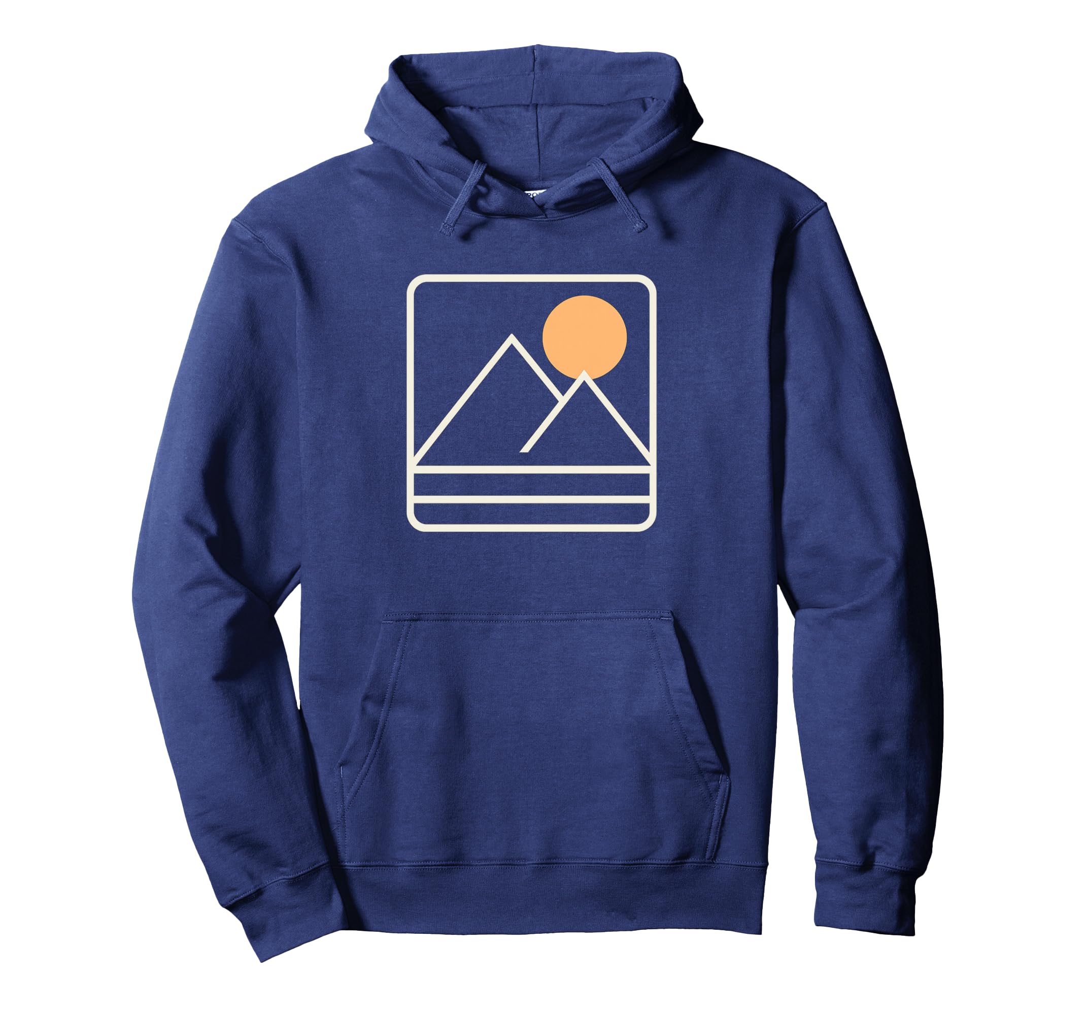 Mountain Sunrise Minimalist Nature Hoodie - Streetwear Style for Adults - T-Shirt, Sweatshirt, Hoodie