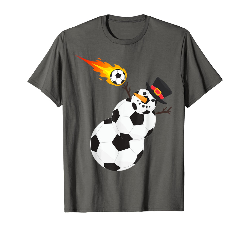 Soccer Balls Snowman Winter Sports Team T-Shirt - Custom Art Print Unisex - T-Shirt, Sweatshirt, Hoodie