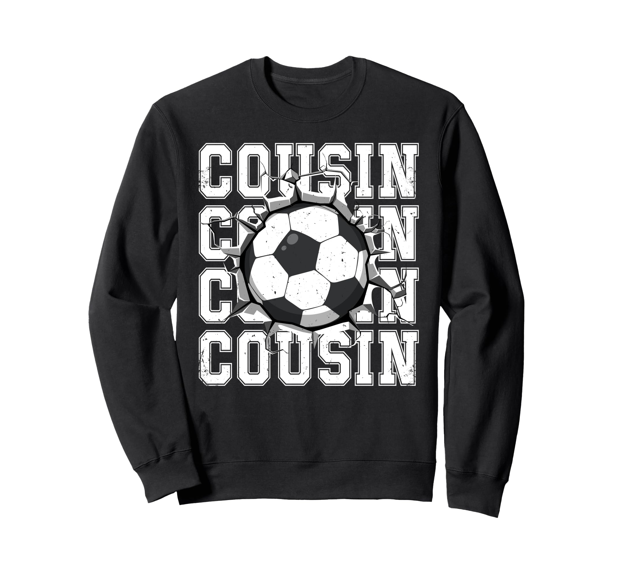 Soccer Cousin Cracked Wall Sweatshirt - Casual Everyday Wear Men Women - T-Shirt, Sweatshirt, Hoodie