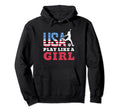 Play Like American Flag Usa Soccer Sport Hoodie - Minimalist Print Unisex - T-Shirt, Sweatshirt, Hoodie