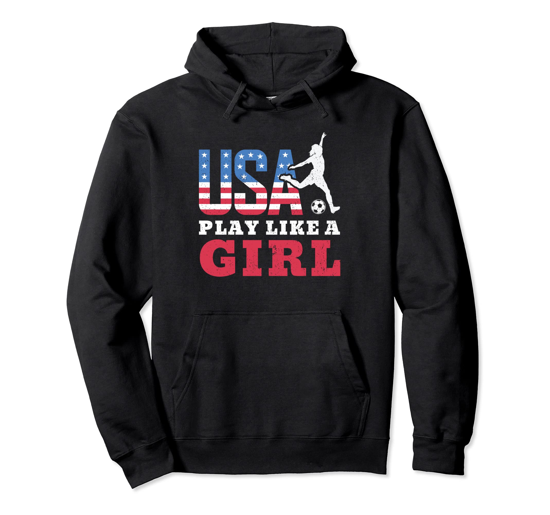 Play Like American Flag Usa Soccer Sport Hoodie - Minimalist Print Unisex - T-Shirt, Sweatshirt, Hoodie