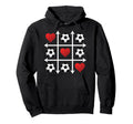 Soccer Valentine Heart Tic Tac Toe Hoodie - Fun Novelty Design Men Women - T-Shirt, Sweatshirt, Hoodie