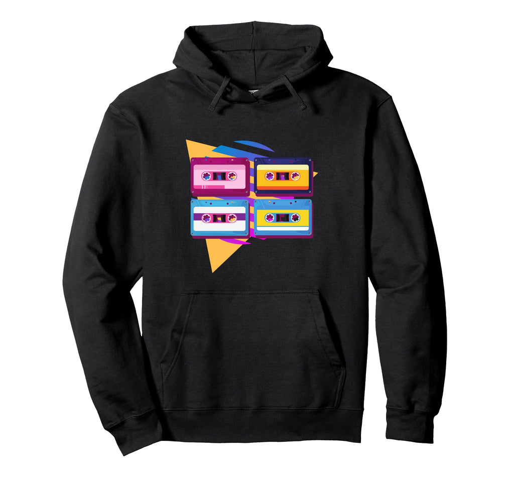 Cassette Mixtape Oldschool 70S 80S 90S Hoodie - Trendy Graphic Unisex - T-Shirt, Sweatshirt, Hoodie