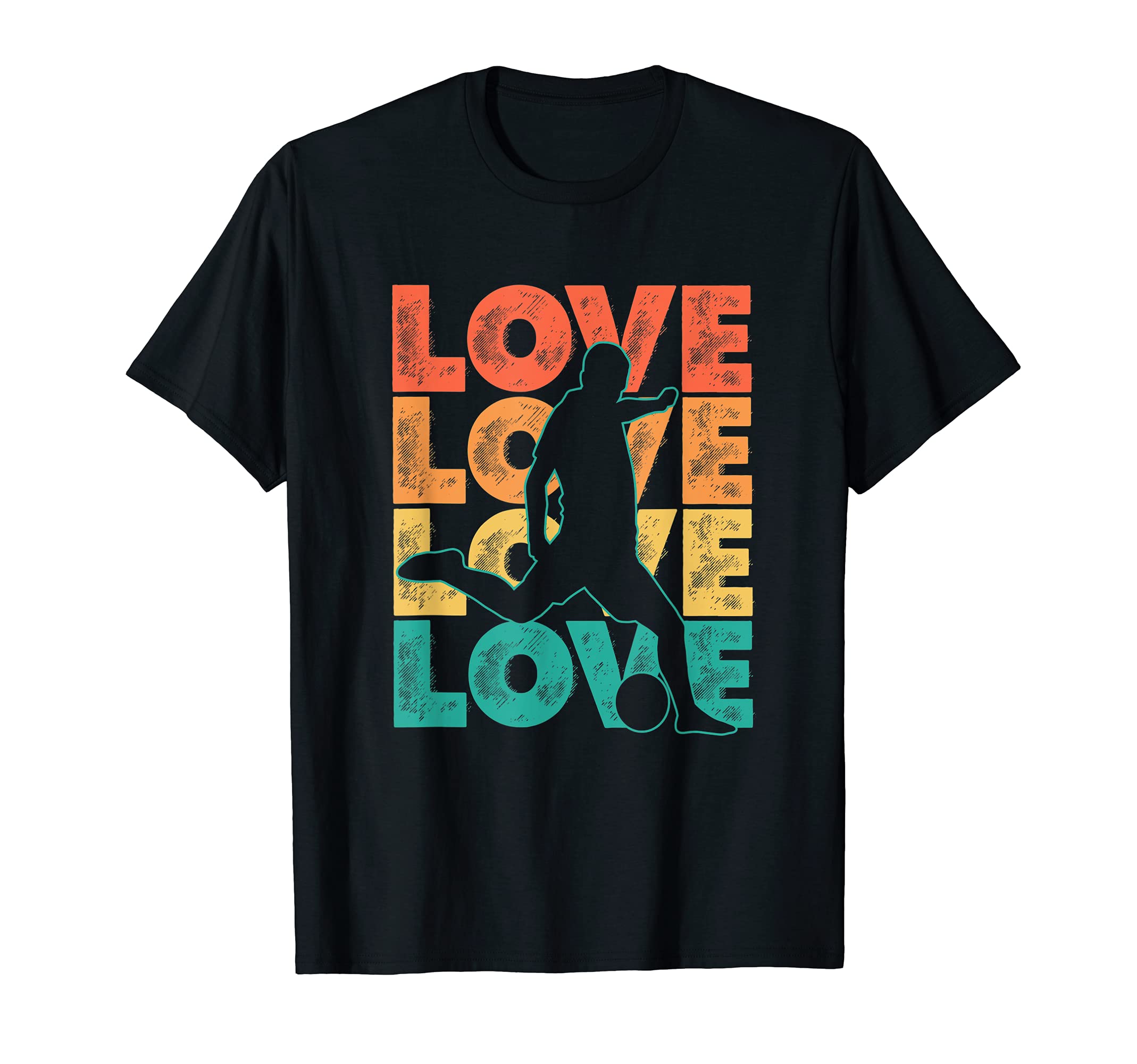 Footballer Love Word Theme Soccer T-Shirt - Casual Everyday Wear Unisex - T-Shirt, Sweatshirt, Hoodie