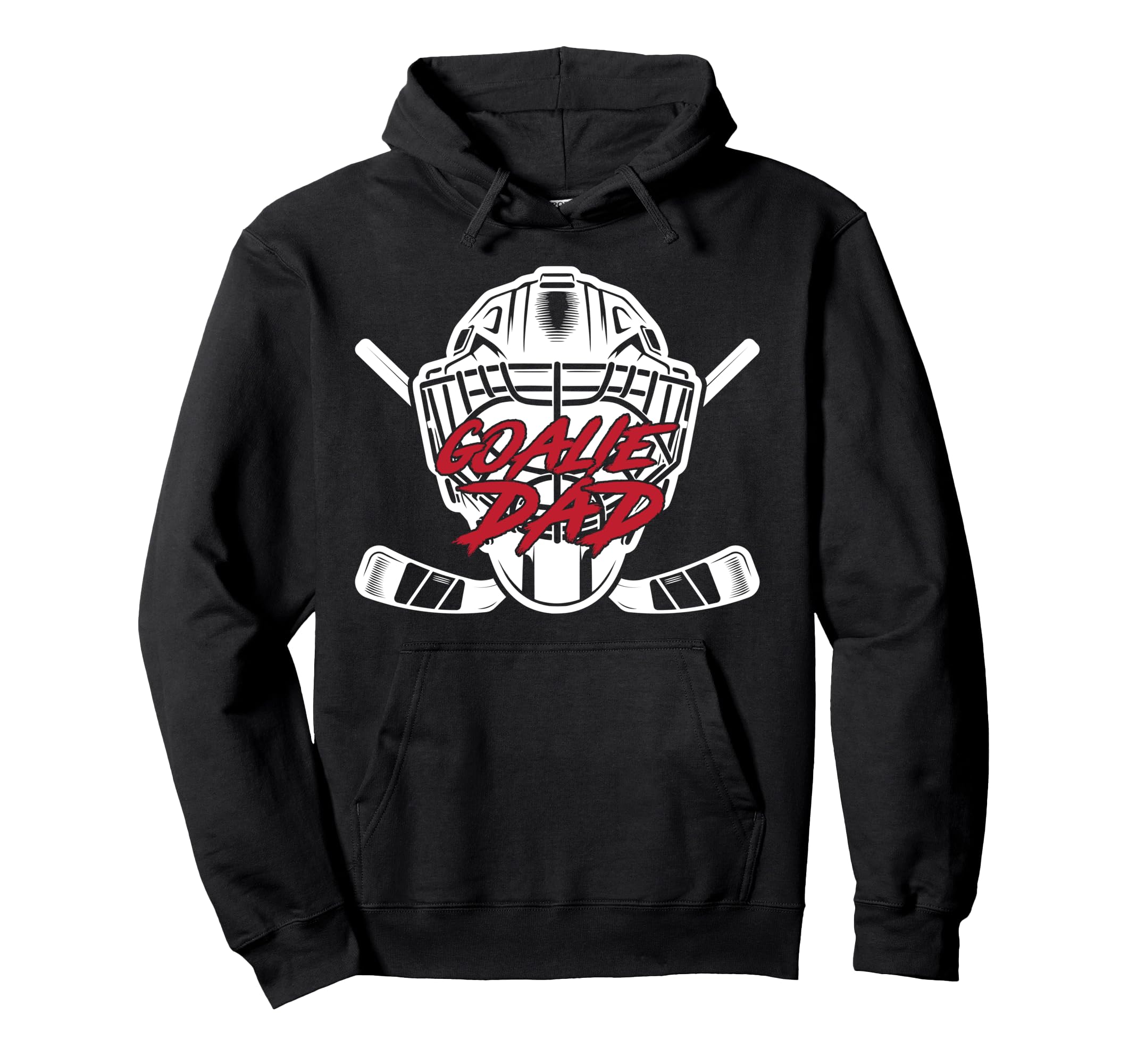 Ice Hockey Goalie Dad Hockey Keeper Hoodie - Graphic Print for Adults - T-Shirt, Sweatshirt, Hoodie