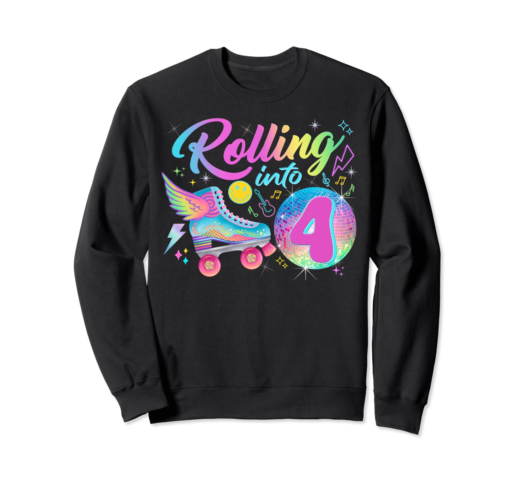 Roller Skates Birthday Disco Ball Sweatshirt - Streetwear Style Unisex - T-Shirt, Sweatshirt, Hoodie