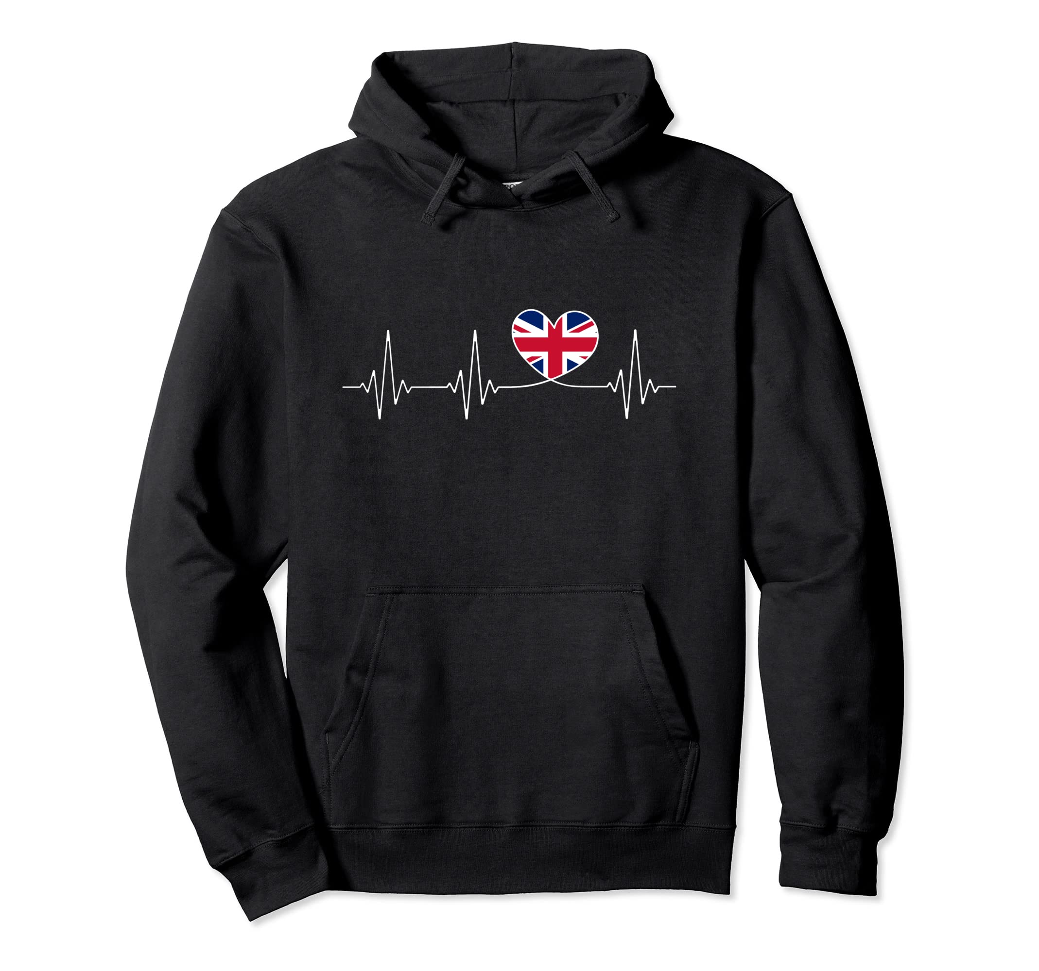 United Kingdom Love And British Flag Heart Hoodie - Unique Graphic Unisex - T-Shirt, Sweatshirt, Hoodie