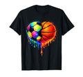 Soccer Basketball Drip Heart Sports T-Shirt - Unique Graphic Unisex - T-Shirt, Sweatshirt, Hoodie
