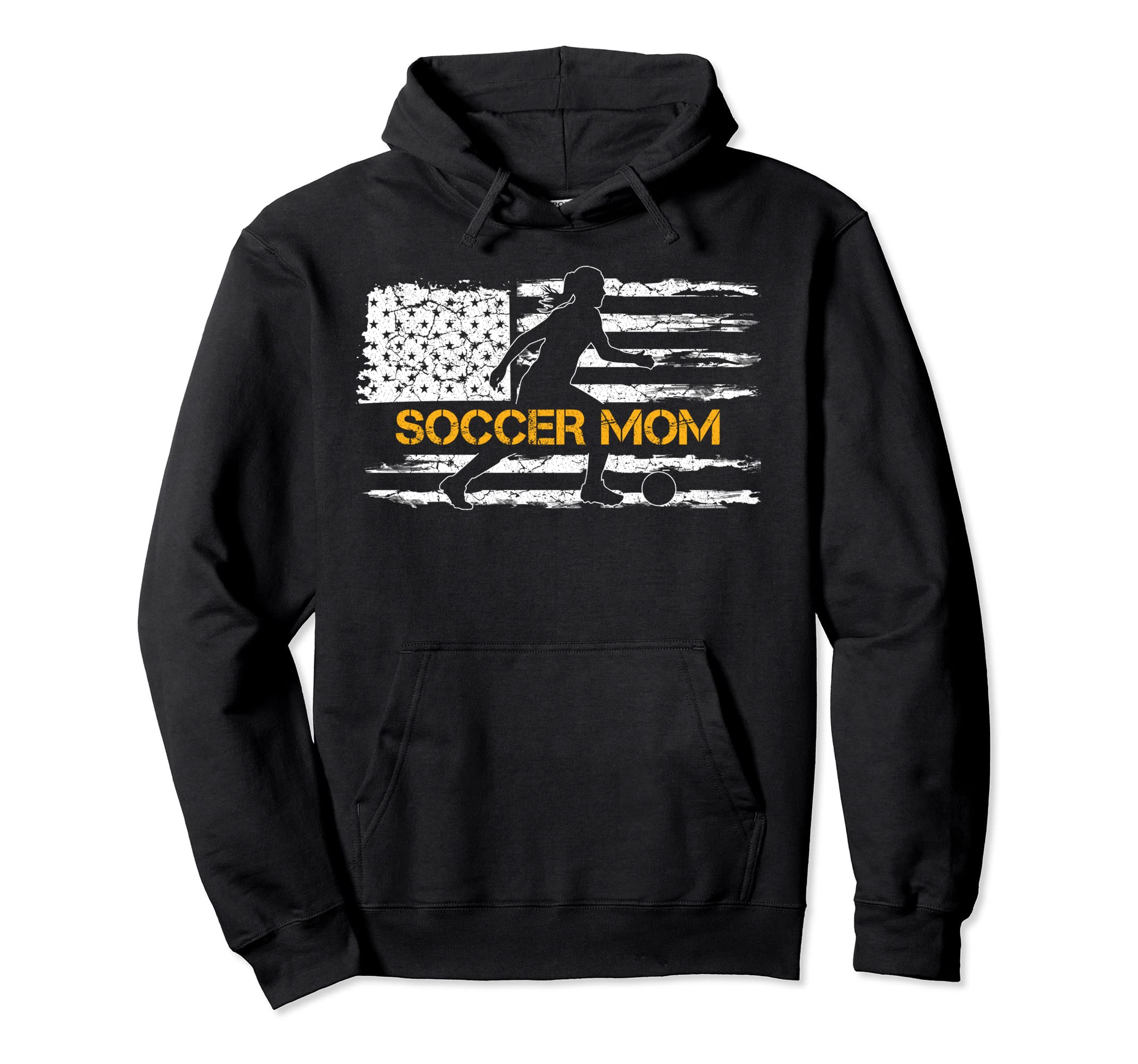 American Flag Proud Soccer Mom Football Hoodie - Custom Art Print Unisex - T-Shirt, Sweatshirt, Hoodie