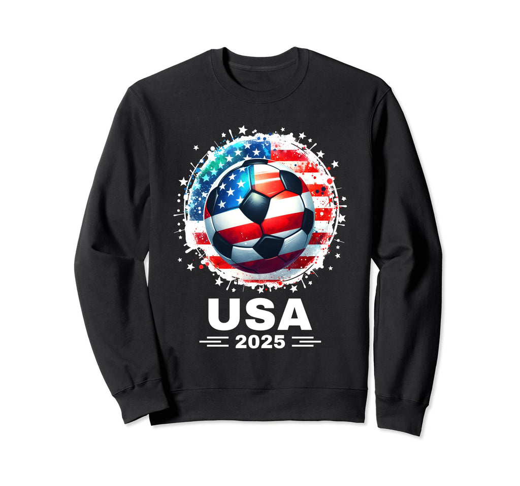 American Flag Soccer Soccer 2025 Sweatshirt - Minimalist Print for Adults - T-Shirt, Sweatshirt, Hoodie