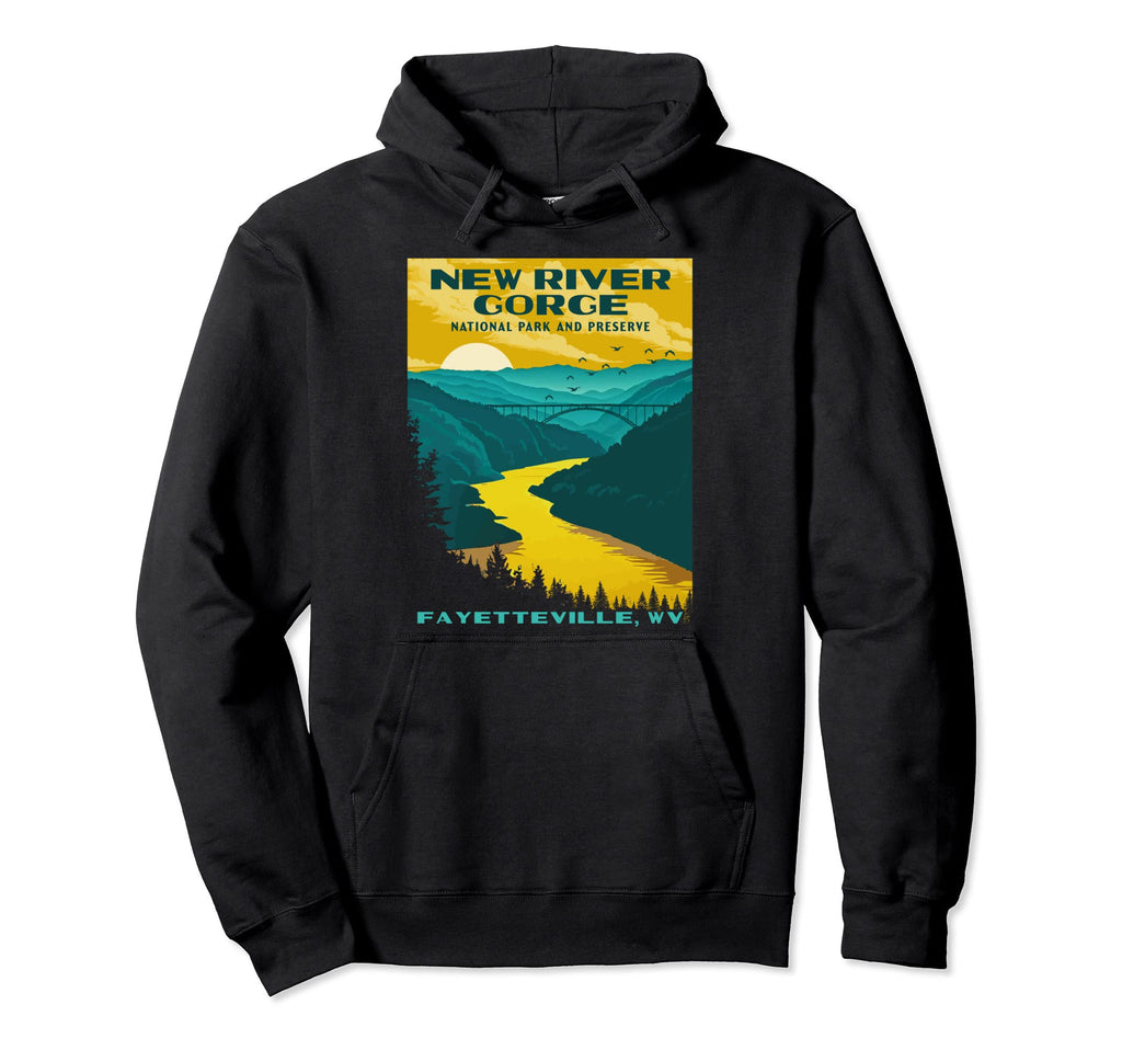New River Gorge National Park Wpa Hoodie - Novelty Apparel Unisex - T-Shirt, Sweatshirt, Hoodie