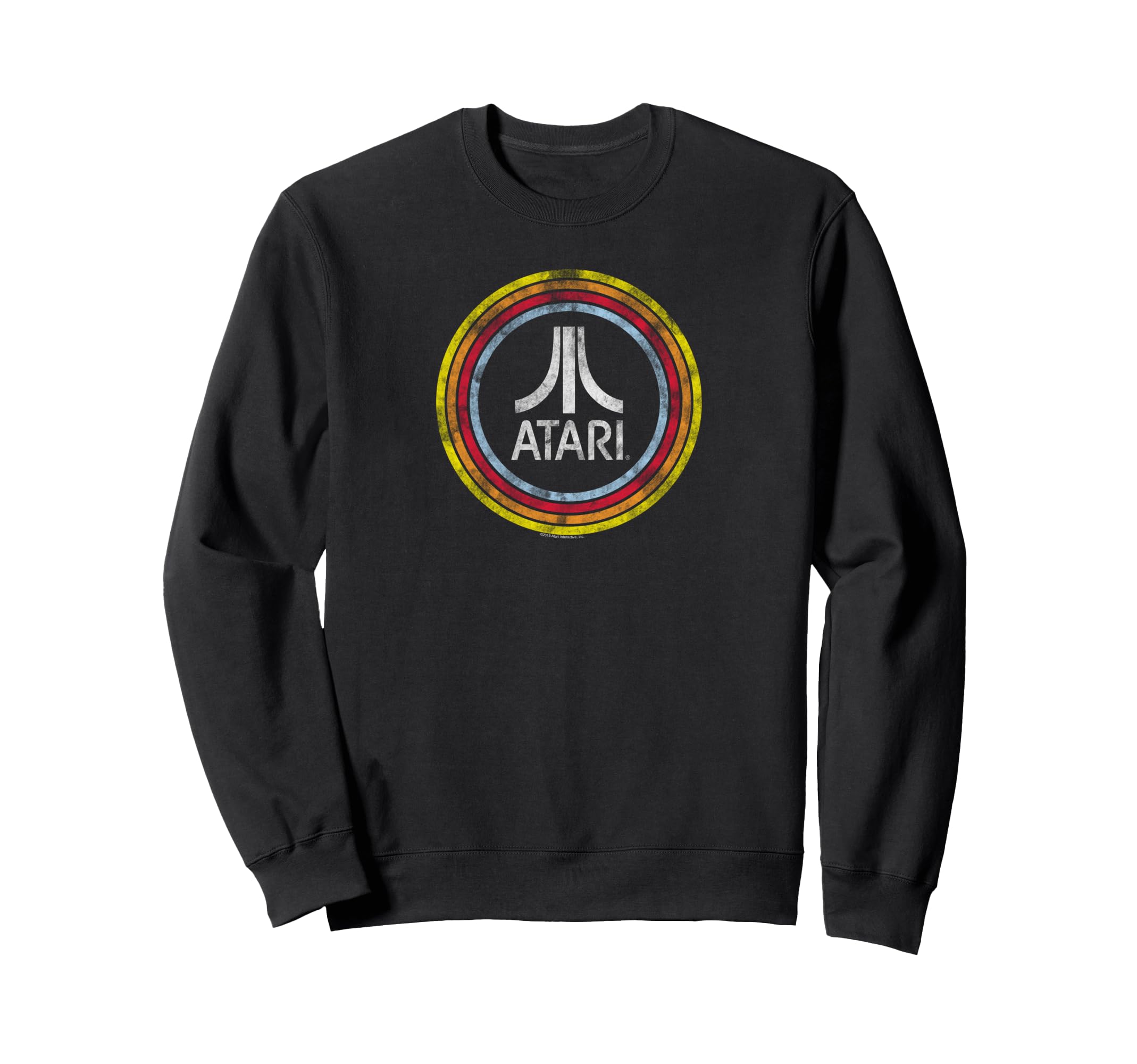Atari Distressed Circle Fuji Sweatshirt - Fun Novelty Design for Adults - T-Shirt, Sweatshirt, Hoodie
