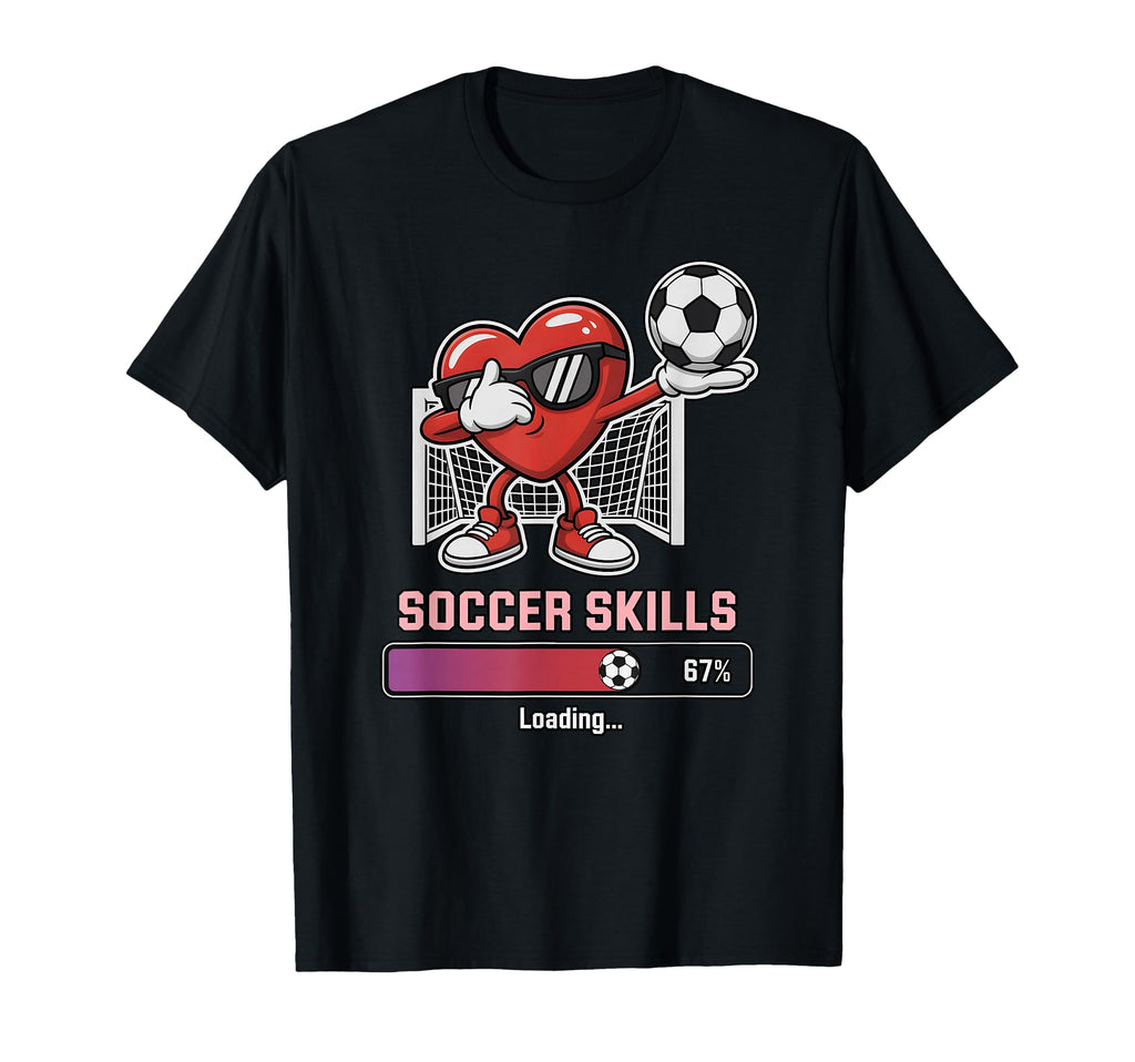 Kawaii Love Soccer Heart Skills Loading T-Shirt - Custom Art Print Unisex - T-Shirt, Sweatshirt, Hoodie