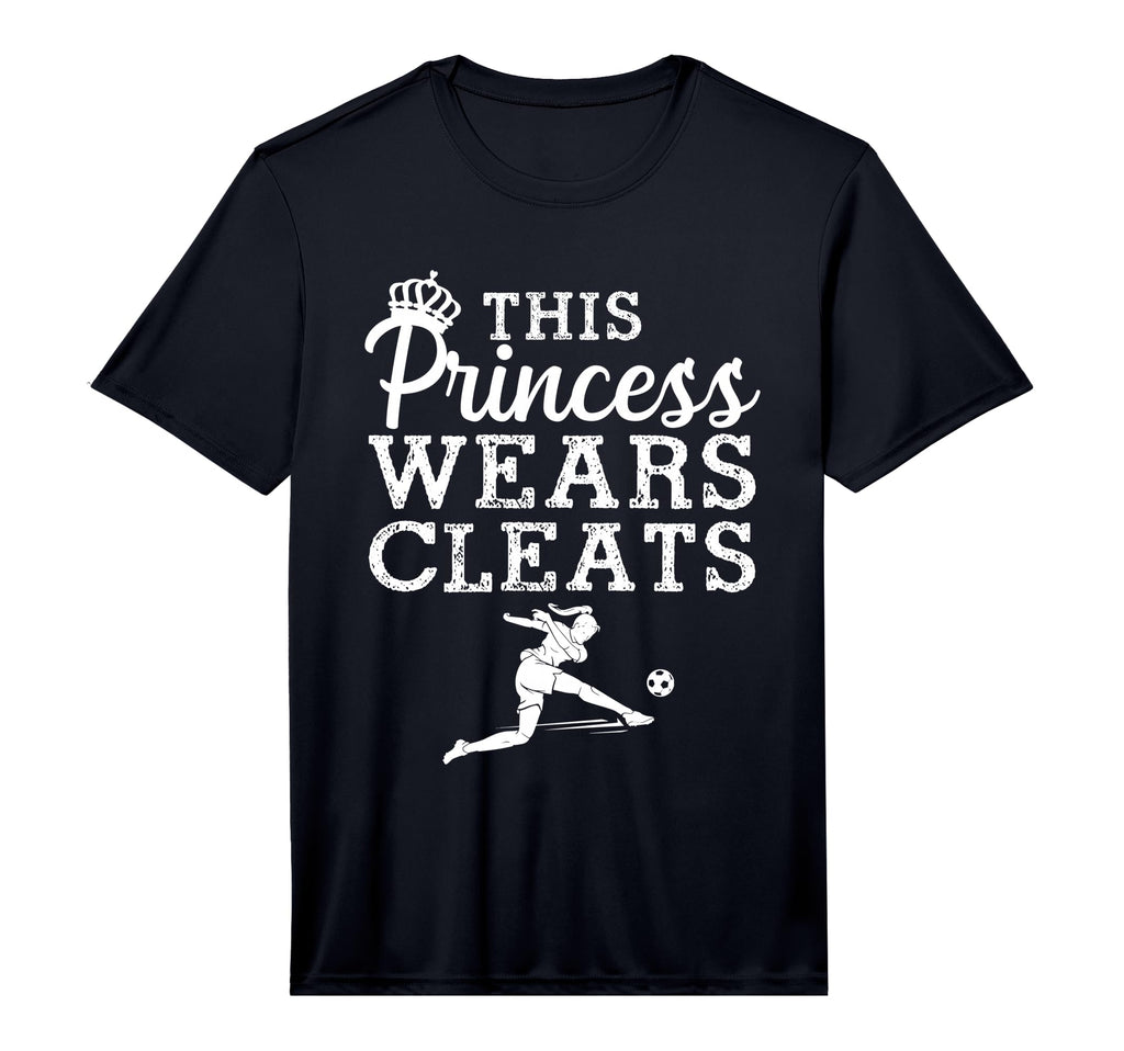 Soccer Princess Wears Cleats Football T-Shirt - Custom Art Print Men Women - T-Shirt, Sweatshirt, Hoodie