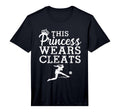 Soccer Princess Wears Cleats Football T-Shirt - Custom Art Print Men Women - T-Shirt, Sweatshirt, Hoodie