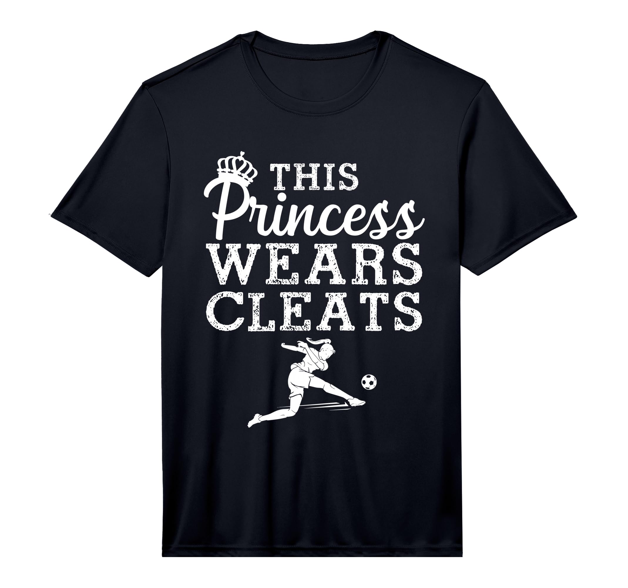 Soccer Princess Wears Cleats Football T-Shirt - Custom Art Print Men Women - T-Shirt, Sweatshirt, Hoodie