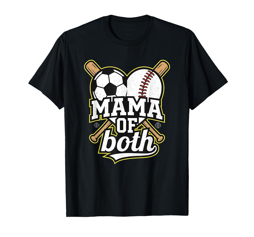 Mama Both Sports Mother Game Day T-Shirt - Minimalist Print for Adults - T-Shirt, Sweatshirt, Hoodie