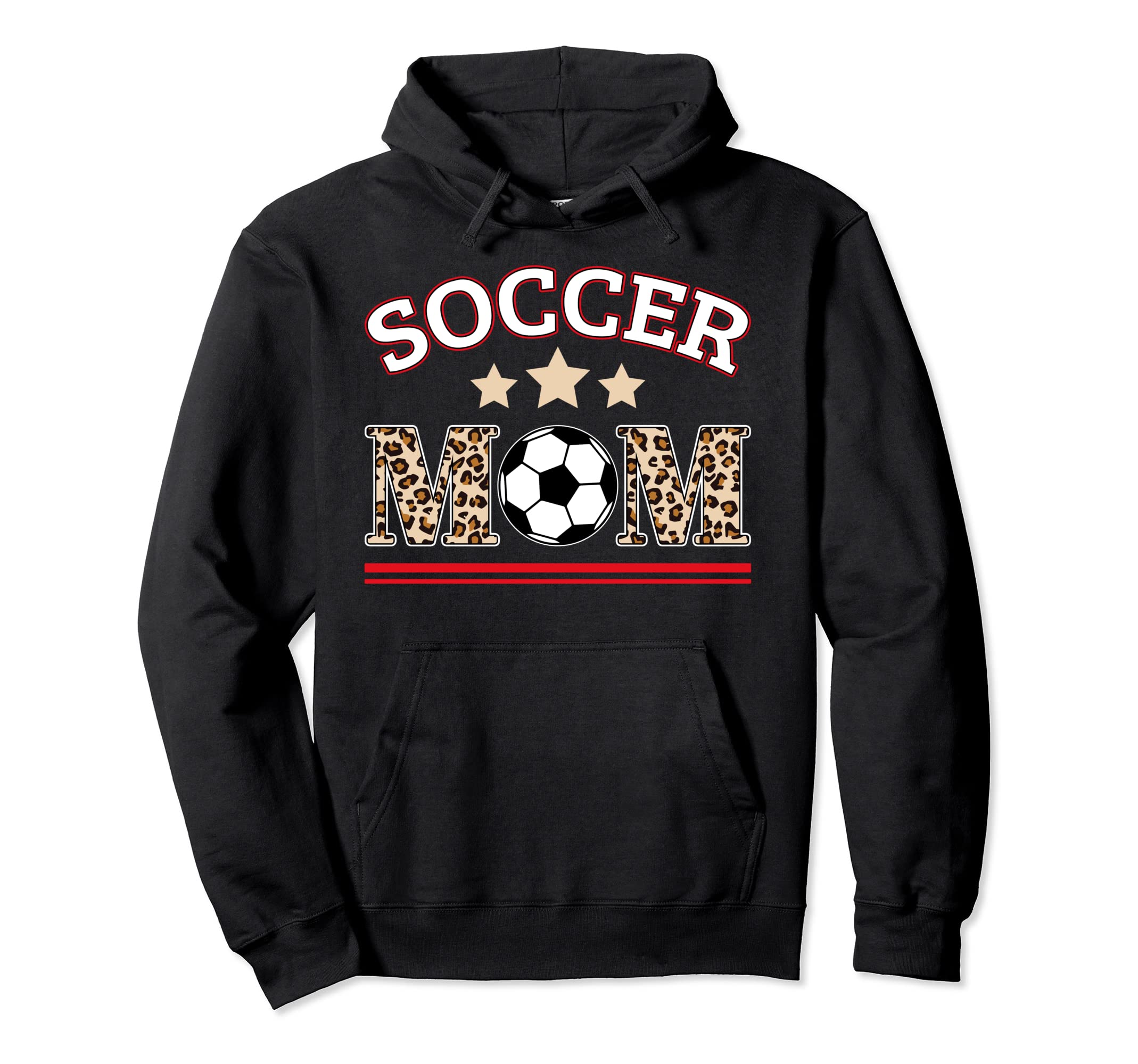 Funny Soccer Mom Leopard Cheetah Pattern Hoodie - Graphic Print for Adults - T-Shirt, Sweatshirt, Hoodie