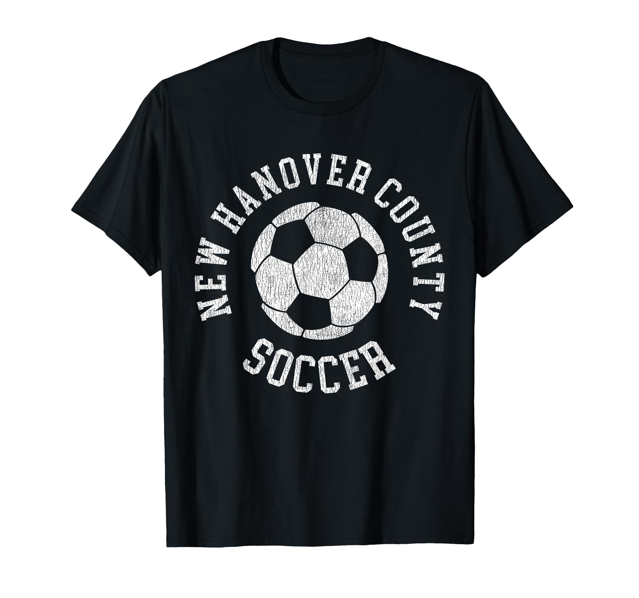 New Hanover County Soccer Distressed 90S T-Shirt - Custom Art Print Unisex - T-Shirt, Sweatshirt, Hoodie