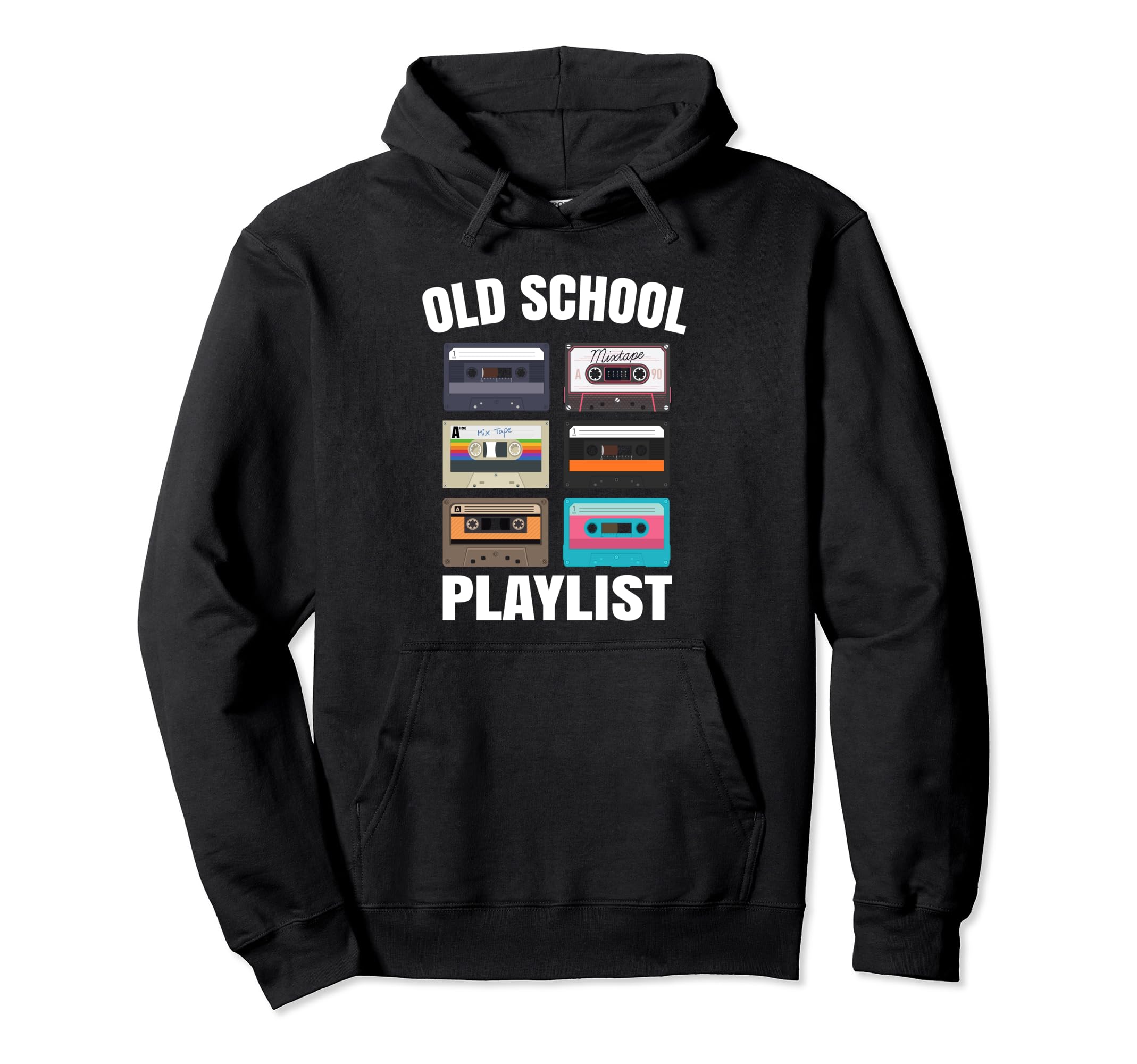 80S 90S Mixtape Playlist Cassette Hoodie - Fun Novelty Design Men Women - T-Shirt, Sweatshirt, Hoodie