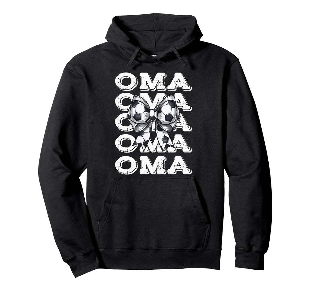 Coquette Soccer Oma Matching Family Bow Hoodie - Trendy Graphic Unisex - T-Shirt, Sweatshirt, Hoodie