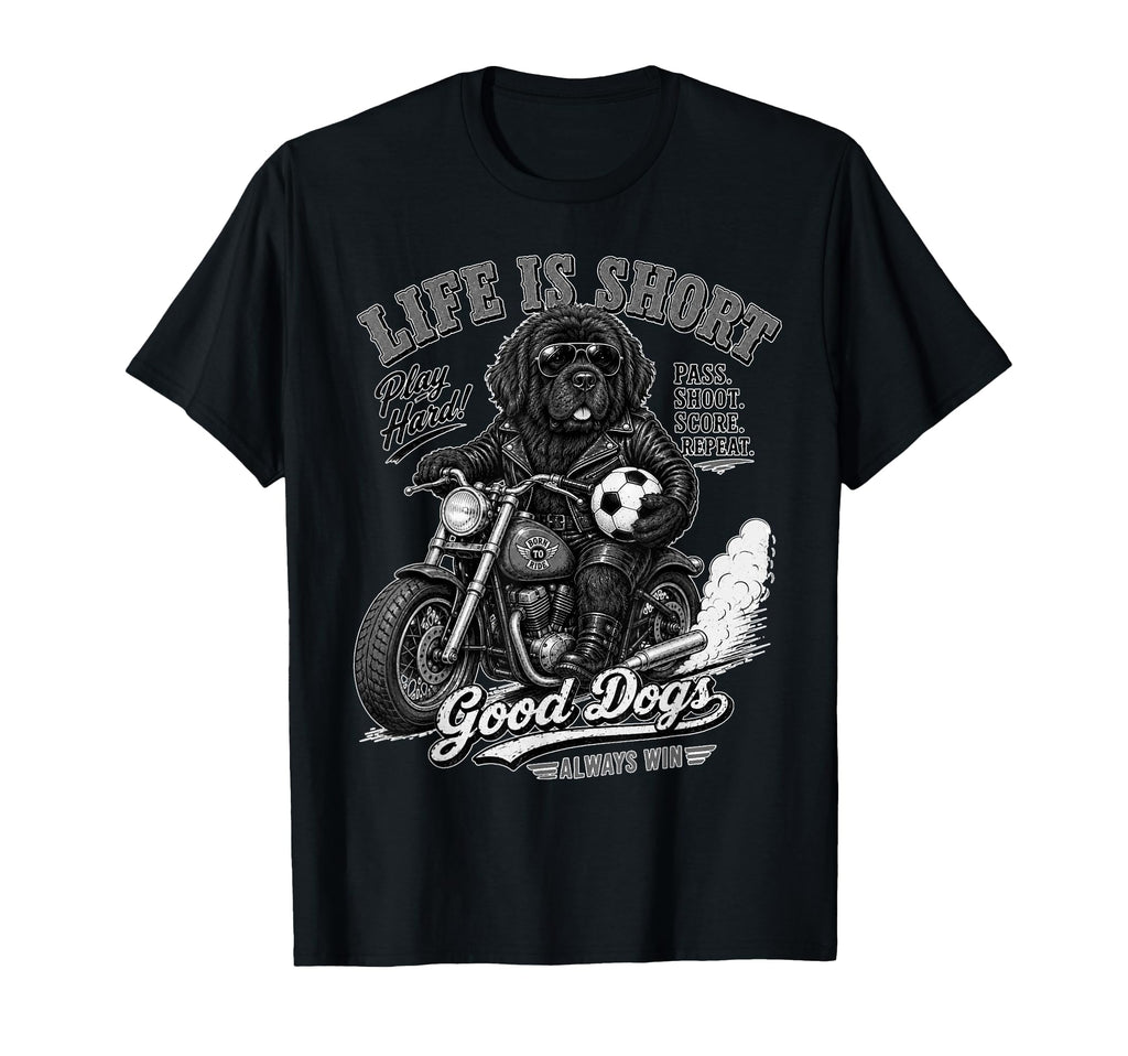 Newfoundland Motorbike Love Footbal T-Shirt - Minimalist Print Men Women - T-Shirt, Sweatshirt, Hoodie