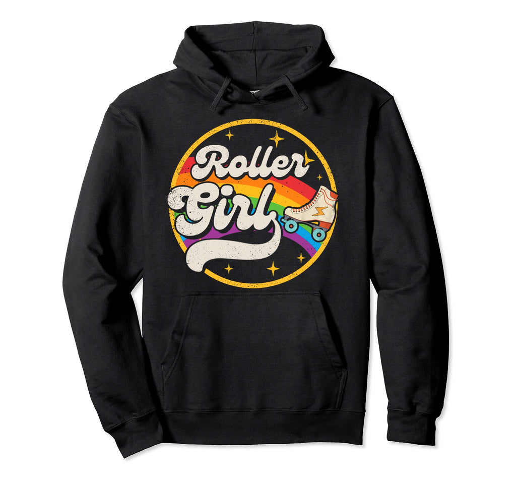 Roller Skater Skating 70S 80S Skates Hoodie - Minimalist Print for Adults - T-Shirt, Sweatshirt, Hoodie