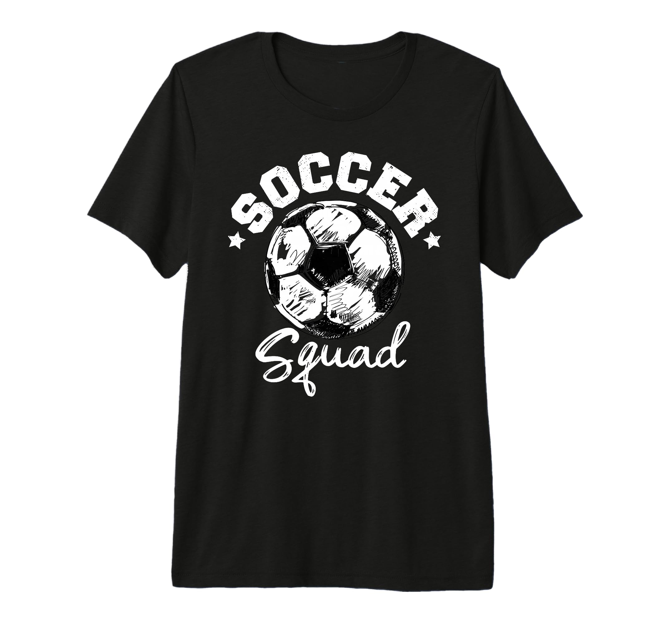 Soccer Squad Soccer Ball Distressed T-Shirt - Casual Everyday Wear Unisex - T-Shirt, Sweatshirt, Hoodie