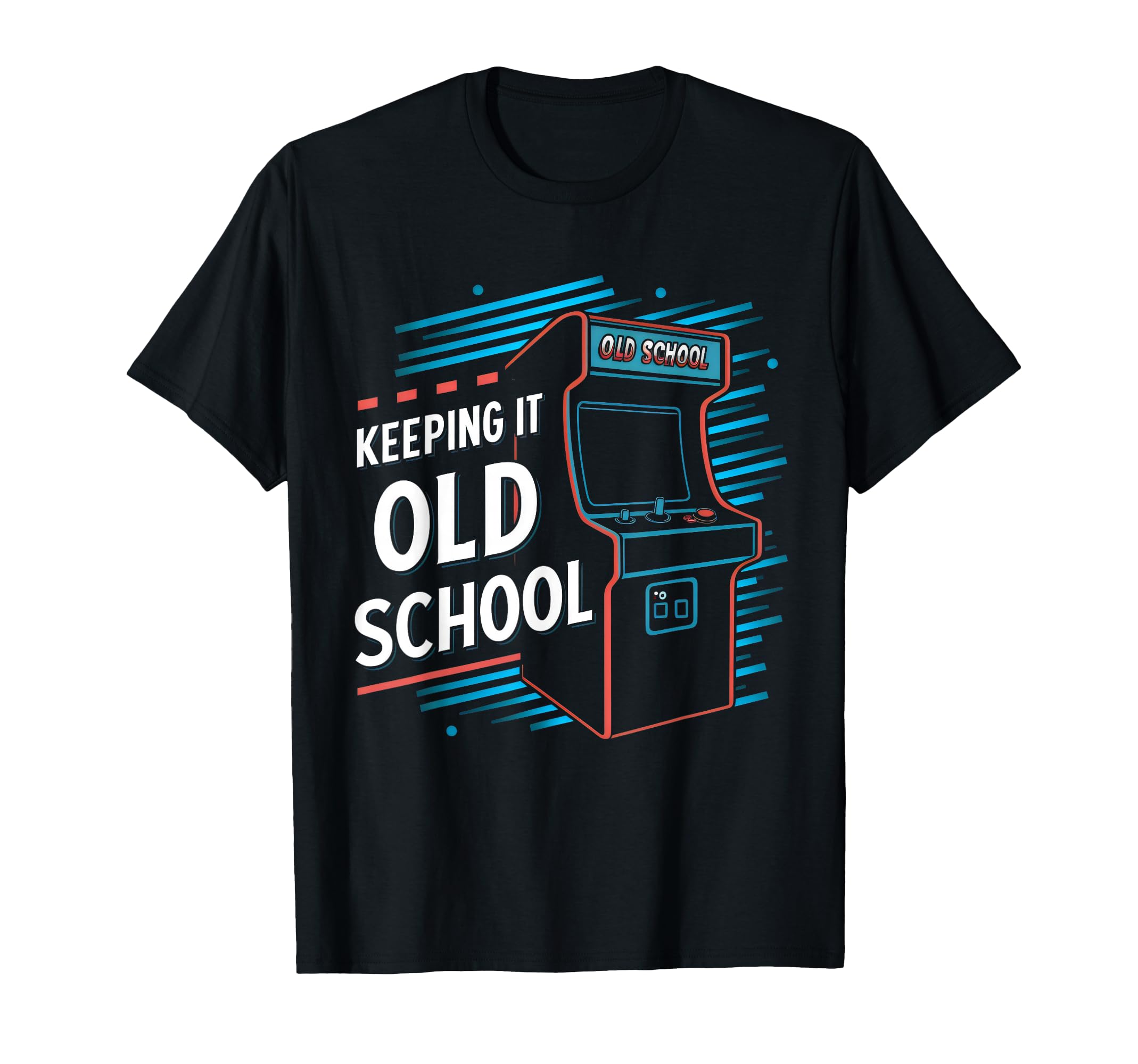Keeping It Old School Gamer 80S 90S Arcade T-Shirt - Graphic Print Unisex - T-Shirt, Sweatshirt, Hoodie