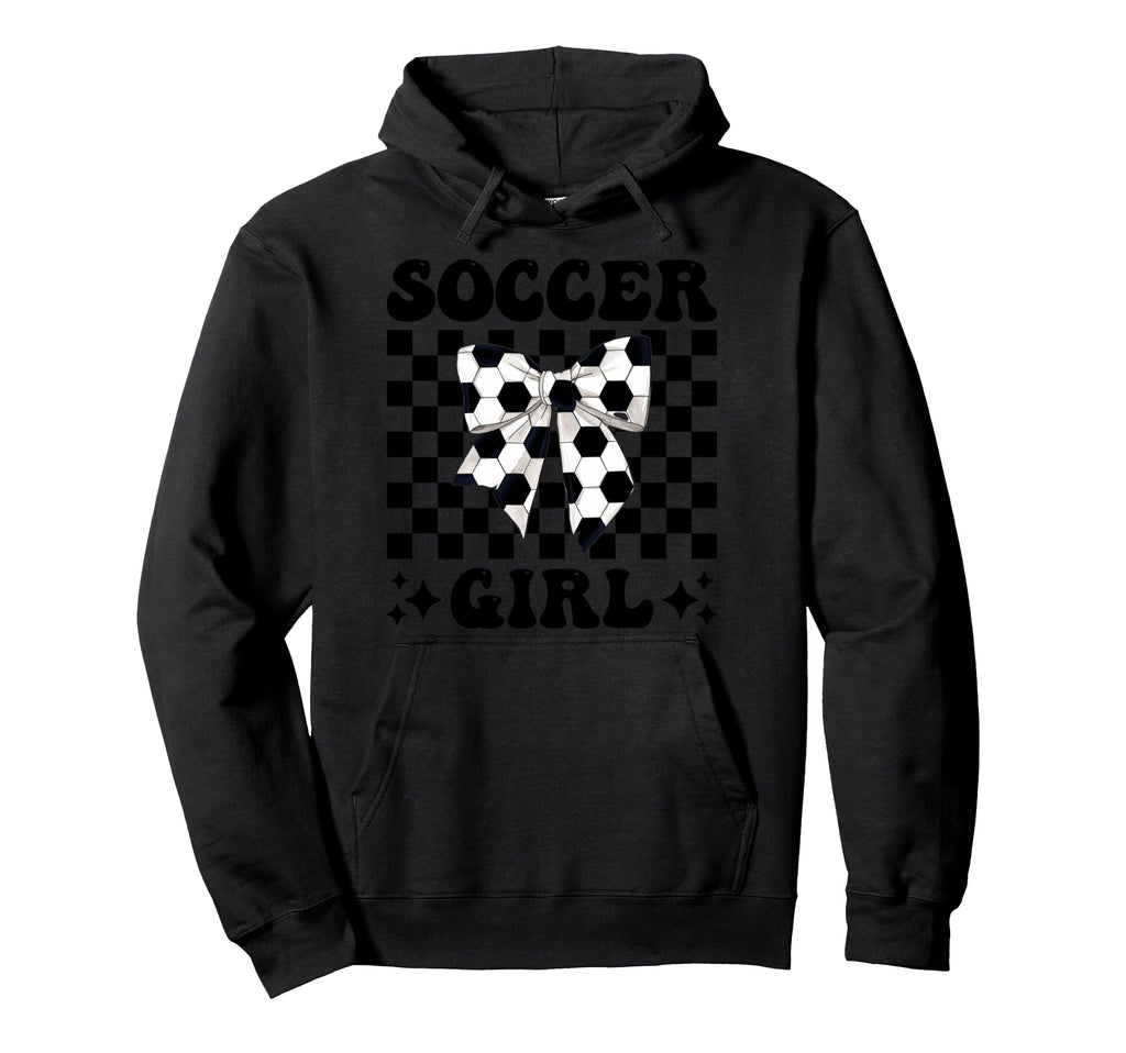 Soccer Coquette Bow Hoodie - Aesthetic Graphic Unisex - T-Shirt, Sweatshirt, Hoodie