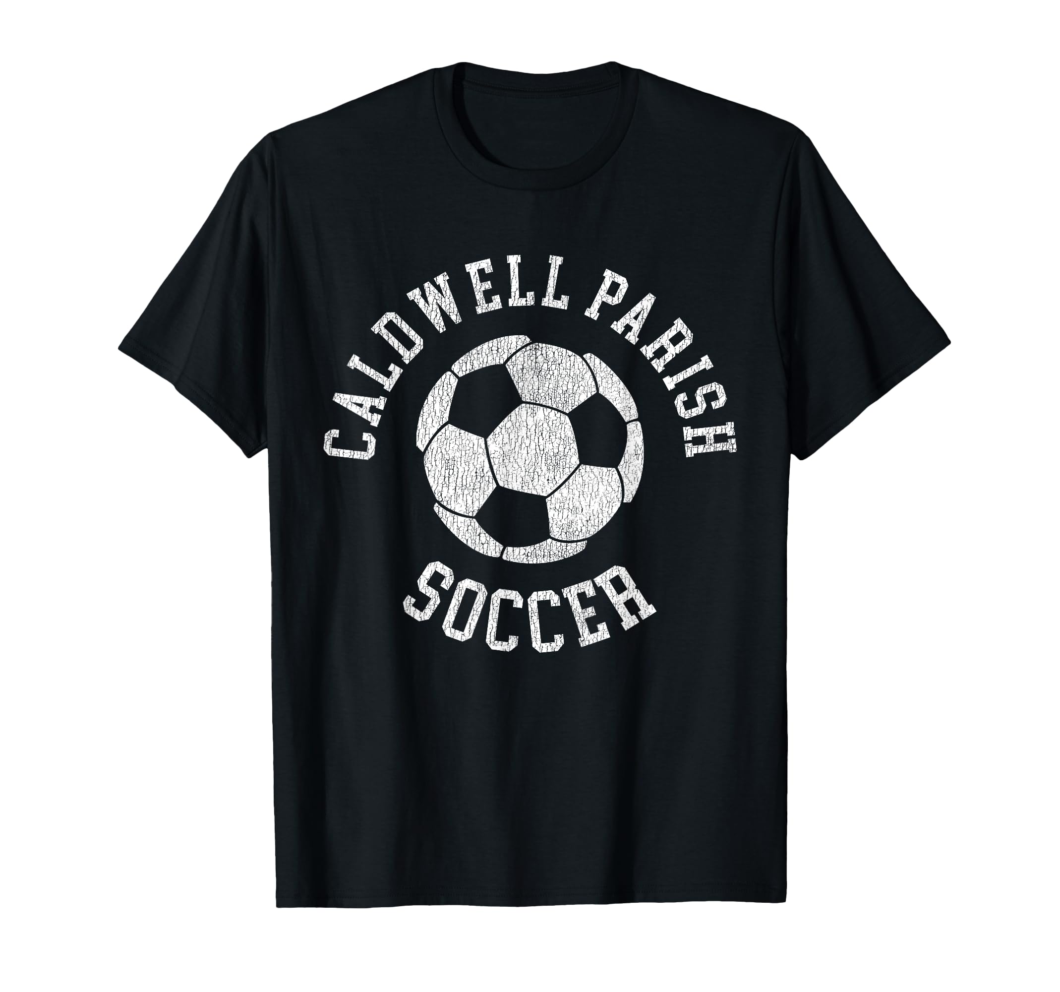 Caldwell Parish Soccer Distressed 90S T-Shirt - Unique Graphic Men Women - T-Shirt, Sweatshirt, Hoodie