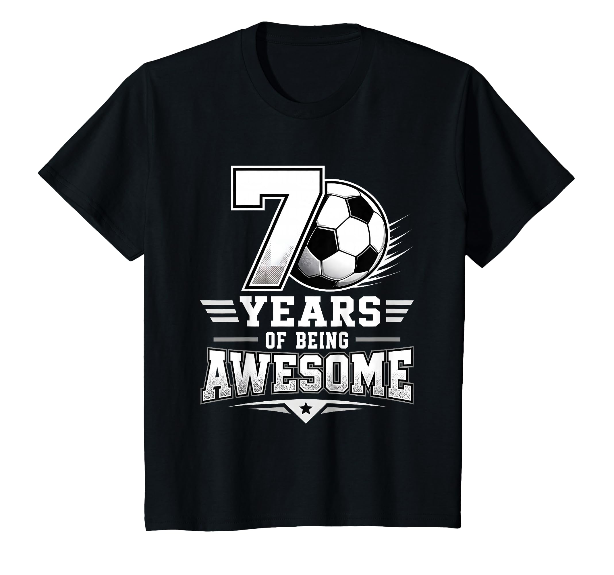 7Th Birthday Soccer 7 Years Being T-Shirt - Minimalist Print Unisex - T-Shirt, Sweatshirt, Hoodie