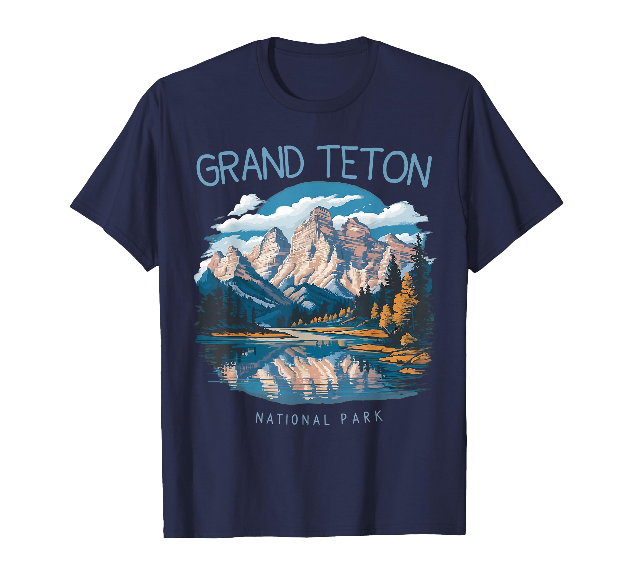 Grand Teton Jenny Lake National Park T-Shirt - Minimalist Print Men Women - T-Shirt, Sweatshirt, Hoodie