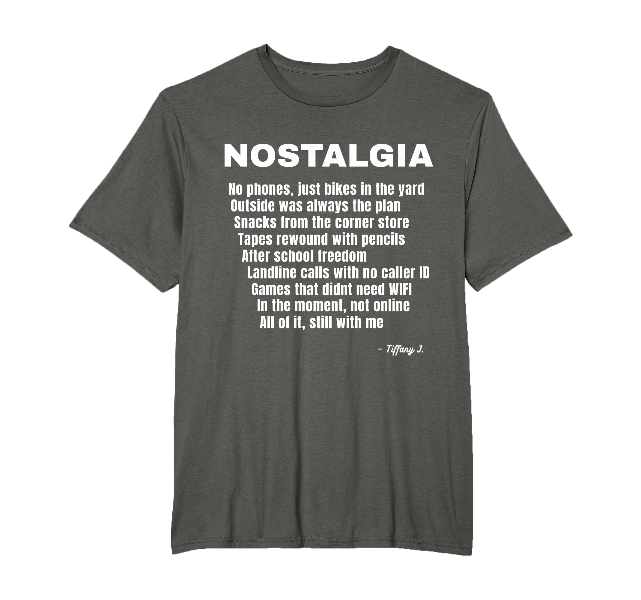 Nostalgia Acronym Memory Lane Moment T-Shirt - Trendy Graphic Unisex - T-Shirt, Sweatshirt, Hoodie
