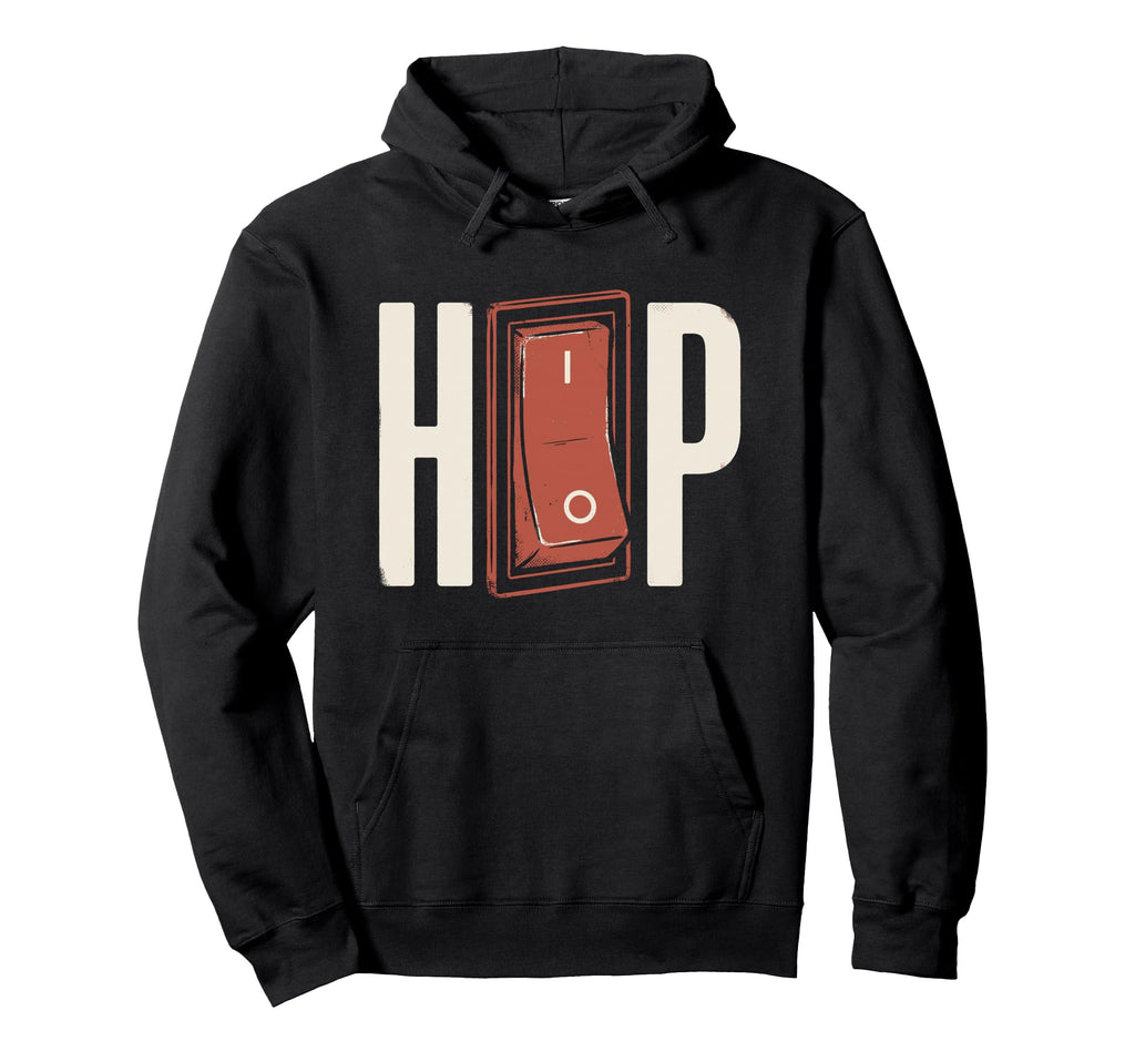 Hip Hop Light Switch Funny Old School Hoodie - Custom Art Print Men Women - T-Shirt, Sweatshirt, Hoodie