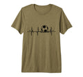 Beach Soccer Heartbeat Tri Blend T-Shirt - Novelty Apparel Unisex - T-Shirt, Sweatshirt, Hoodie